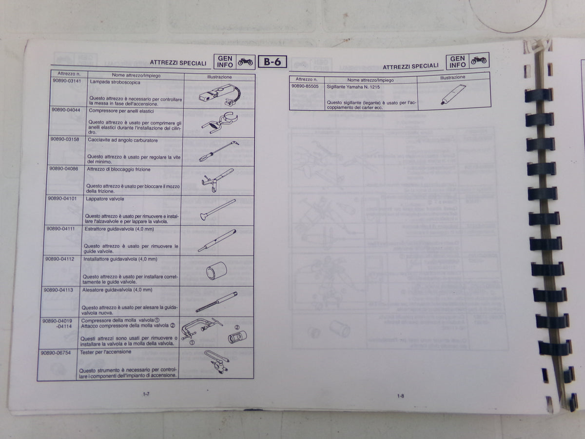 per yamaha fzs600 fazer 1998 manuale riparazione officina italiano 5dm1-ai1 fotocopia