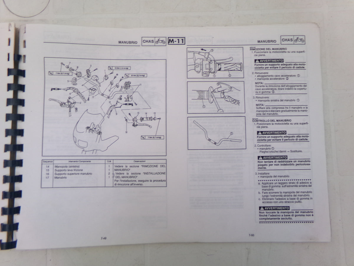 per yamaha fzs600 fazer 1998 manuale riparazione officina italiano 5dm1-ai1 fotocopia