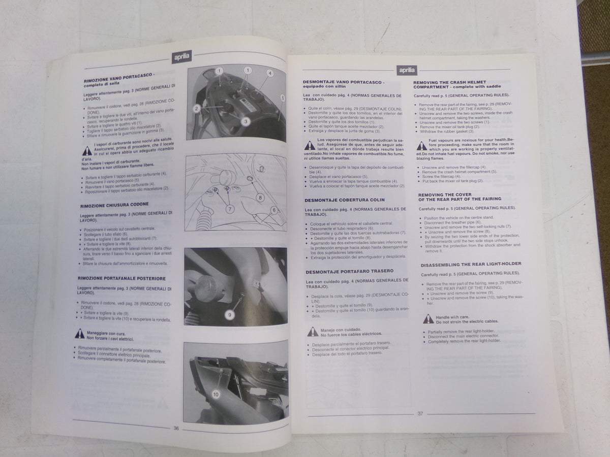per scooter  aprilia rally 50 manuale officina manauel de taller service and repair manual