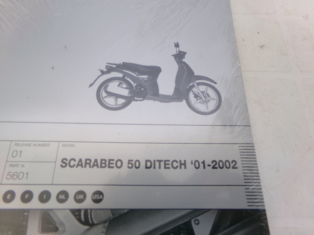 per scooter aprilia scarabeo 50 ditech 2001 2002 catalogo ricambi spare parts catalogue 8856010