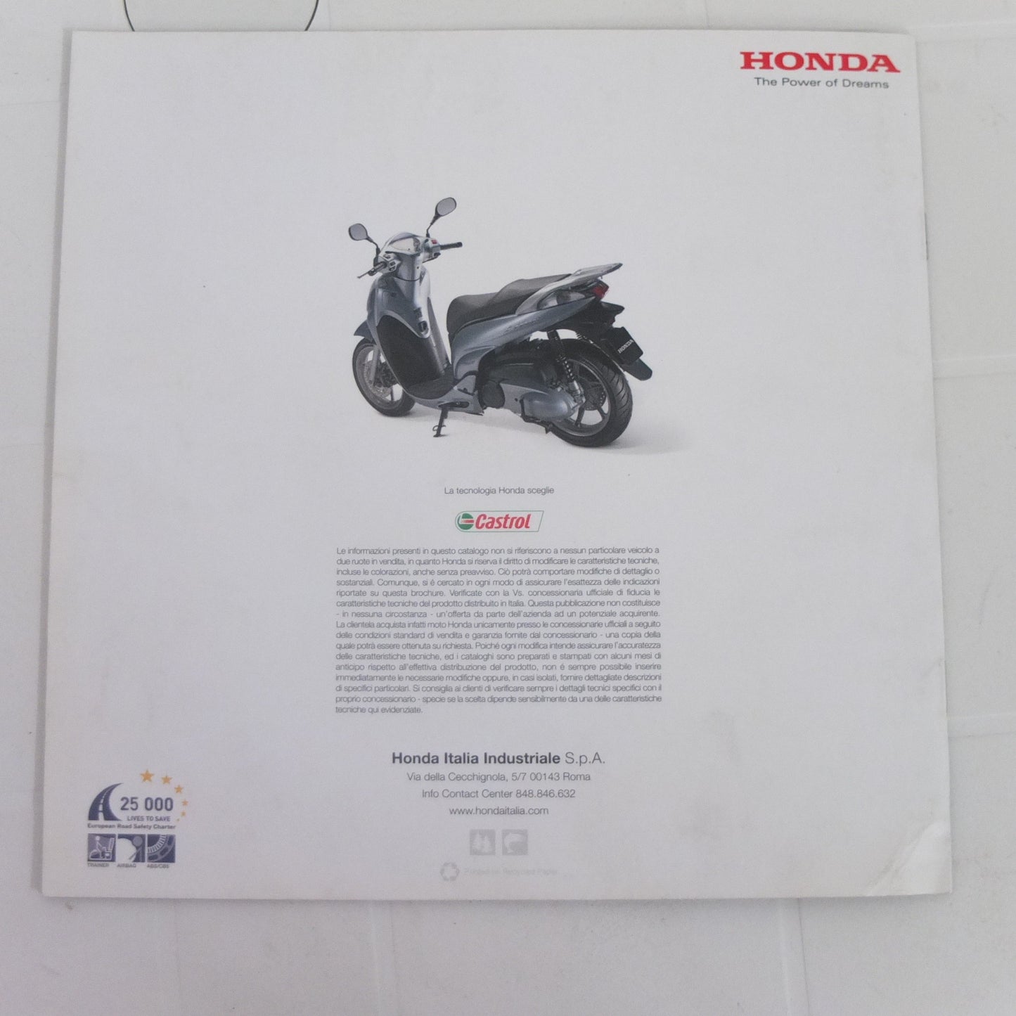 Honda sh 300 i.e scooter 2007 depliant  pubblicita catalogo informazioni italiano