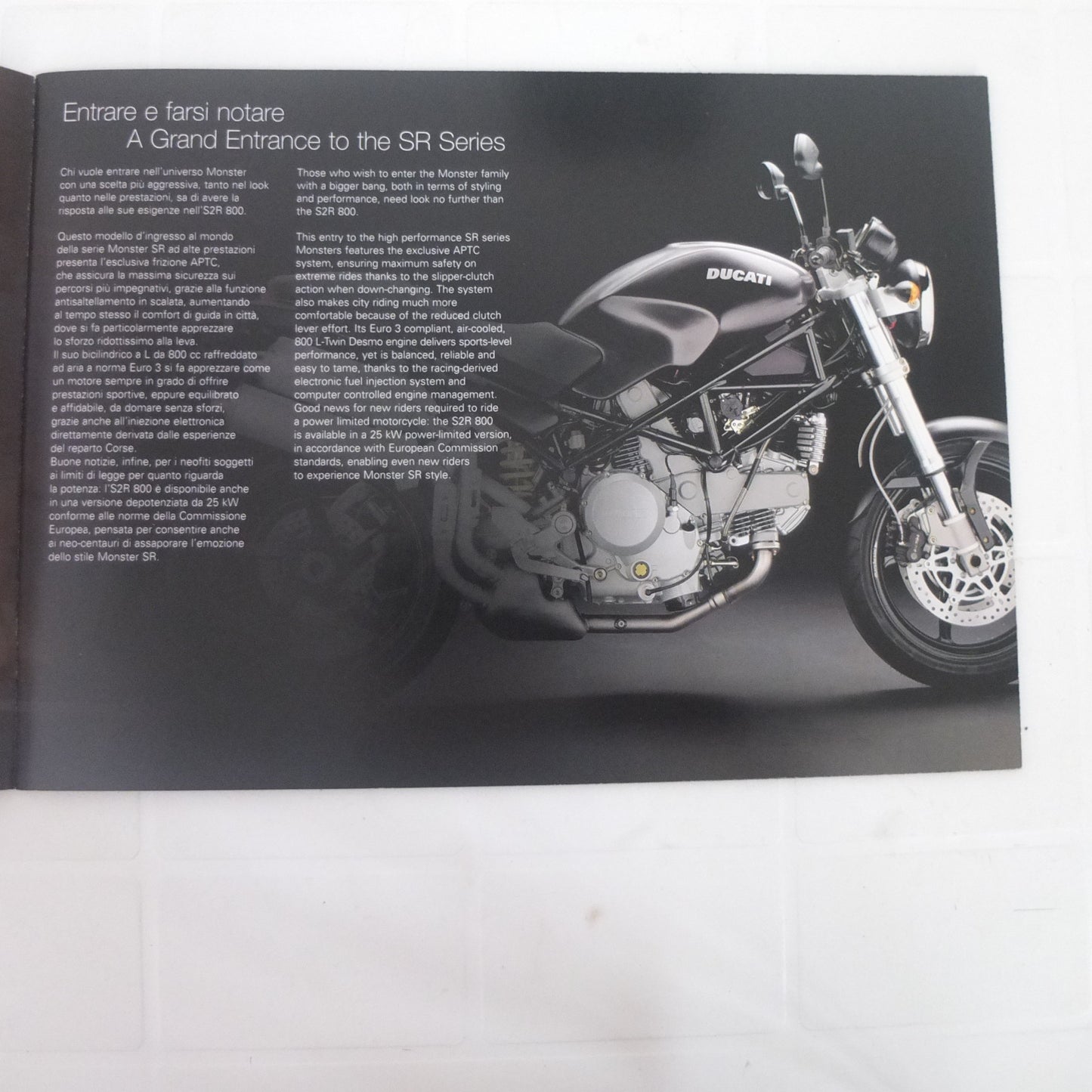 Ducati Monster sr 2007 gamma moto opuscolo catalogo brochure depliant pubblicità