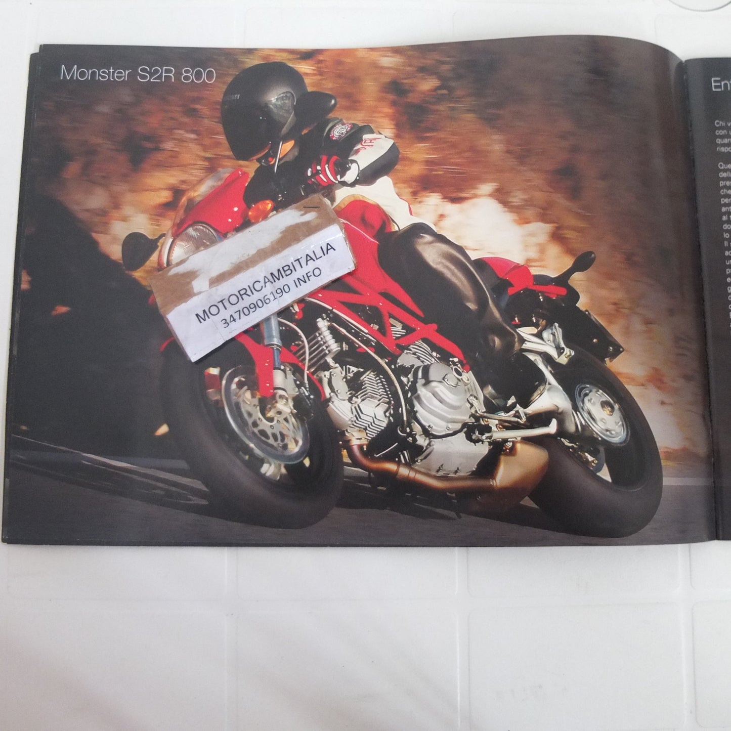 Ducati Monster sr 2007 gamma moto opuscolo catalogo brochure depliant pubblicità