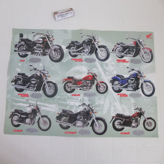per honda custom 2000  f6c vt1100 vt750  vt600 shadow poster depliant catalogo brochure