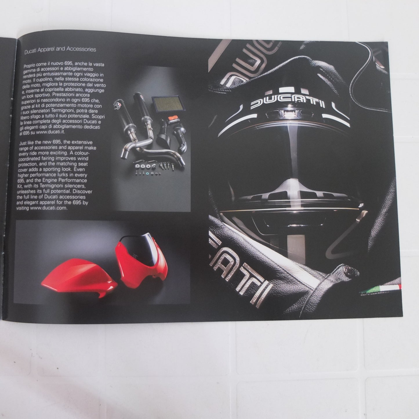 Monster 695 Capirossi gamma moto opuscolo catalogo brochure depliant pubblicità