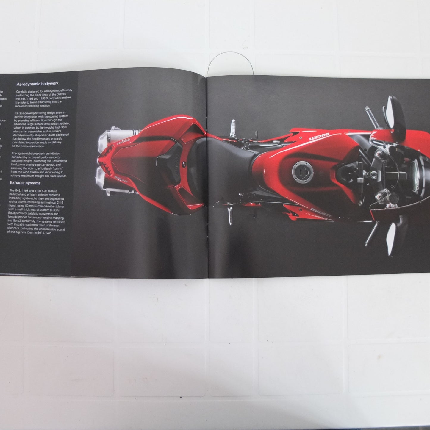 Per Ducati superbike 1198 848 gamma moto opuscolo catalogo brochure depliant pubblicità