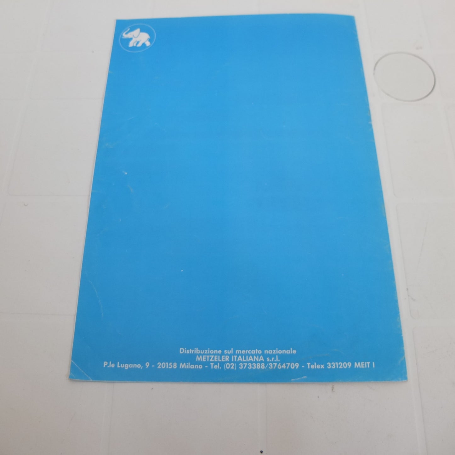 Listino prezzi pneumatici gomme copertone Metzeler 1987 opuscolo catalogo brochure depliant pubblicità