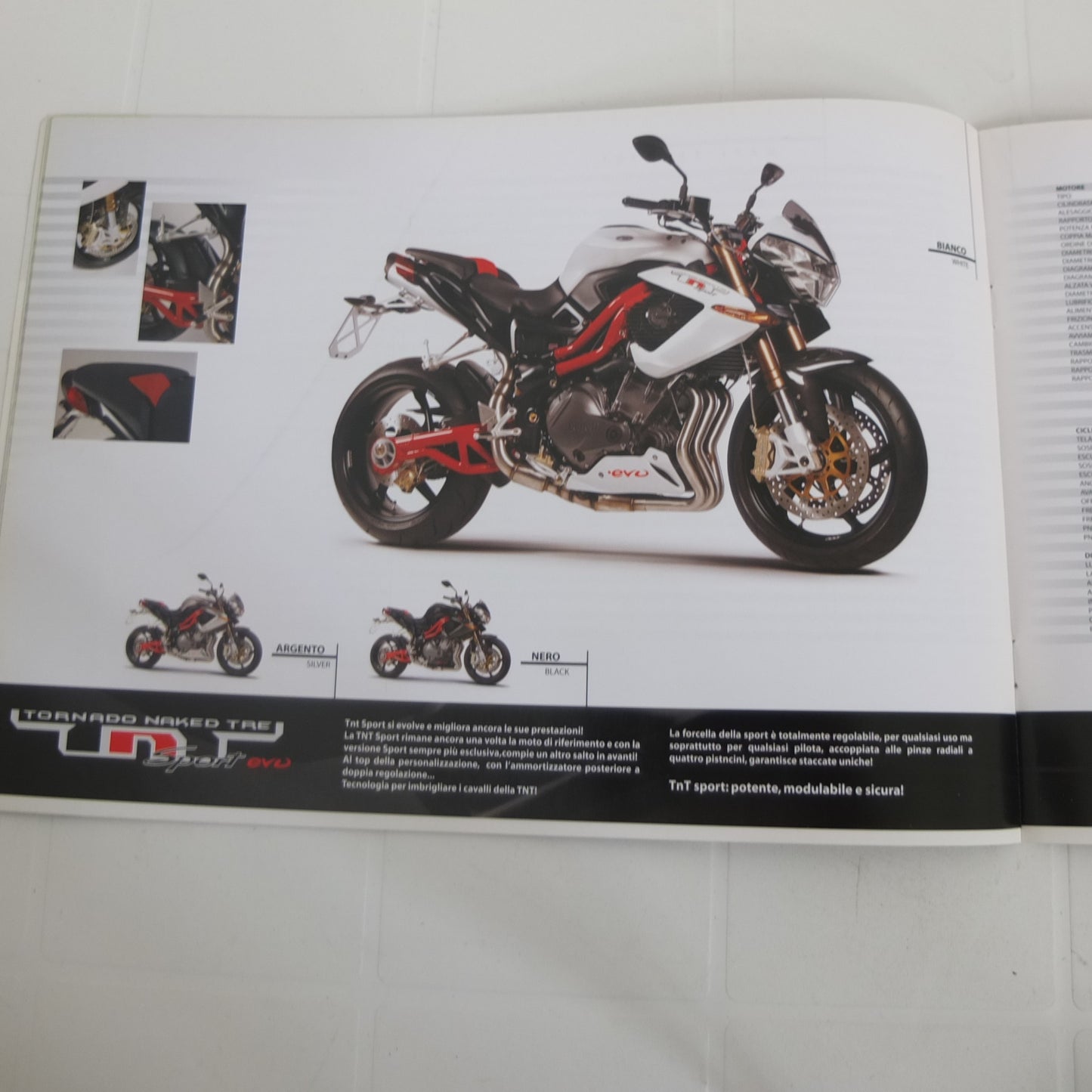 Benelli Tnt Tornado 2008 moto opuscolo catalogo brochure depliant pubblicità