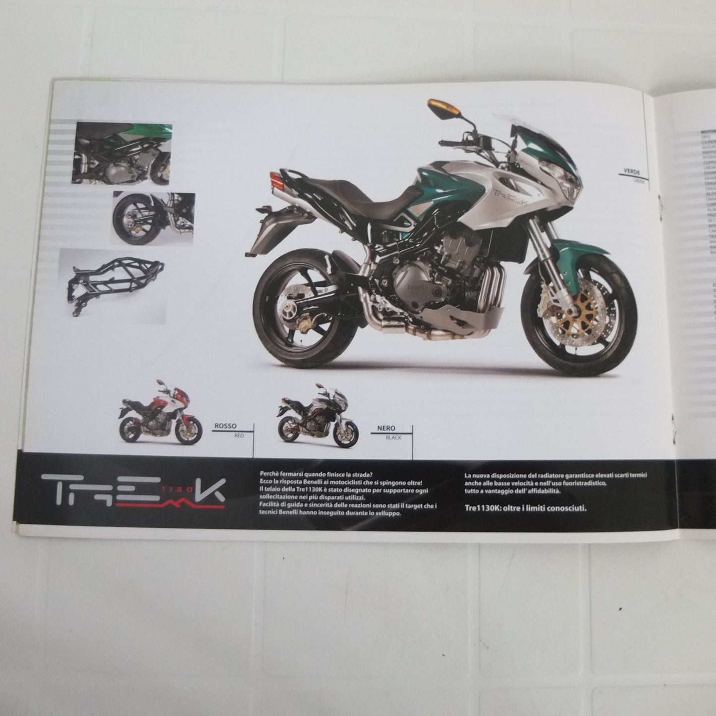 Benelli Tnt Tornado 2008 moto opuscolo catalogo brochure depliant pubblicità