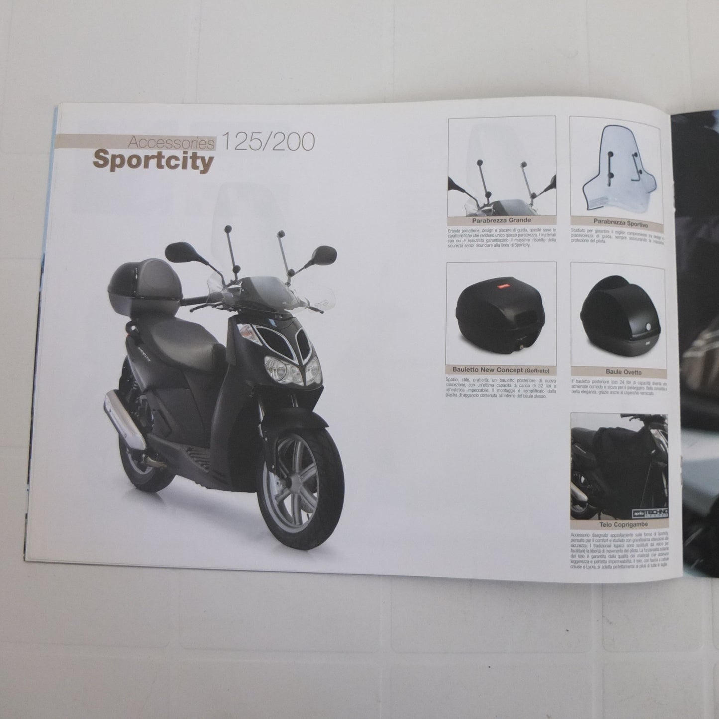 per aprilia scarabeo 50 100 125 250 500 leonardo atlantic sr50 catalogo accessori depliant