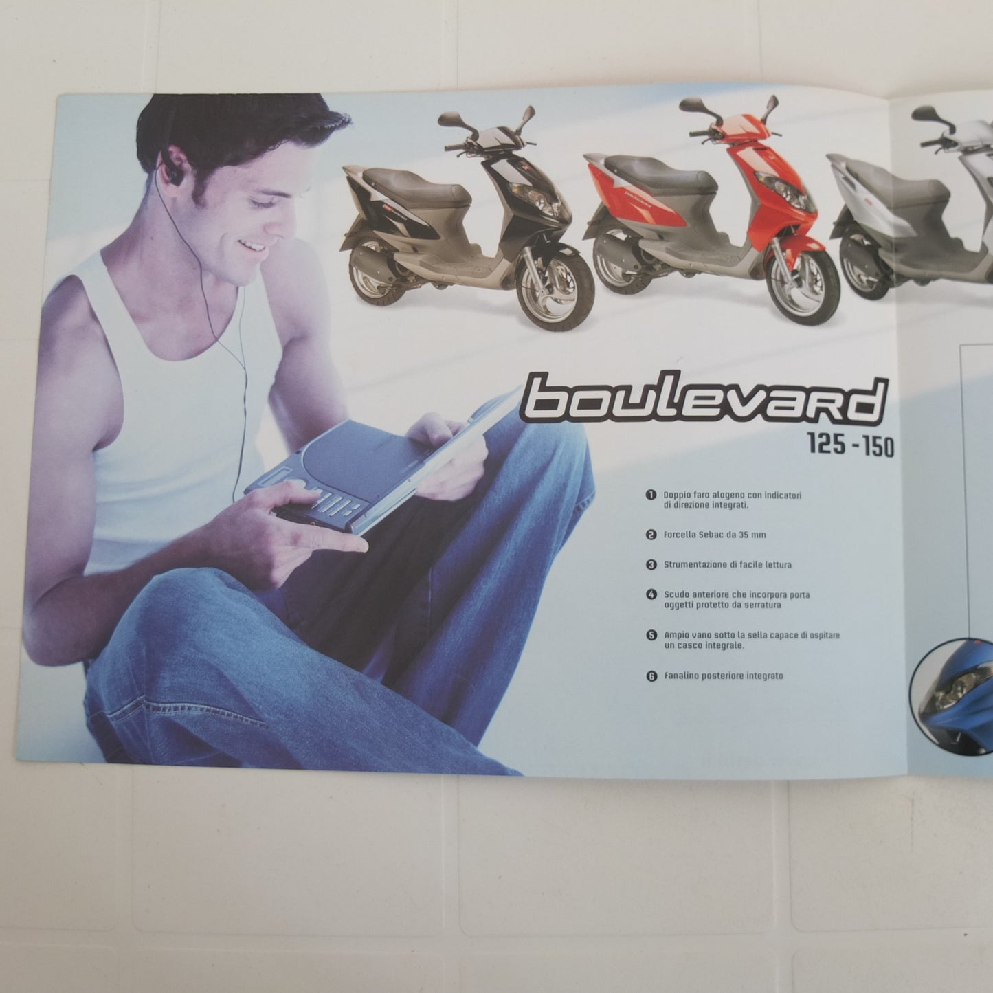 Derbi Boulevard 125 150 scooter opuscolo catalogo brochure depliant pubblicità