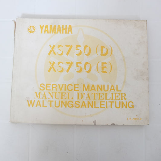 per yamaha xs750 D E 1978 manuale officina service manual manuel d atelier wartungsanleitung