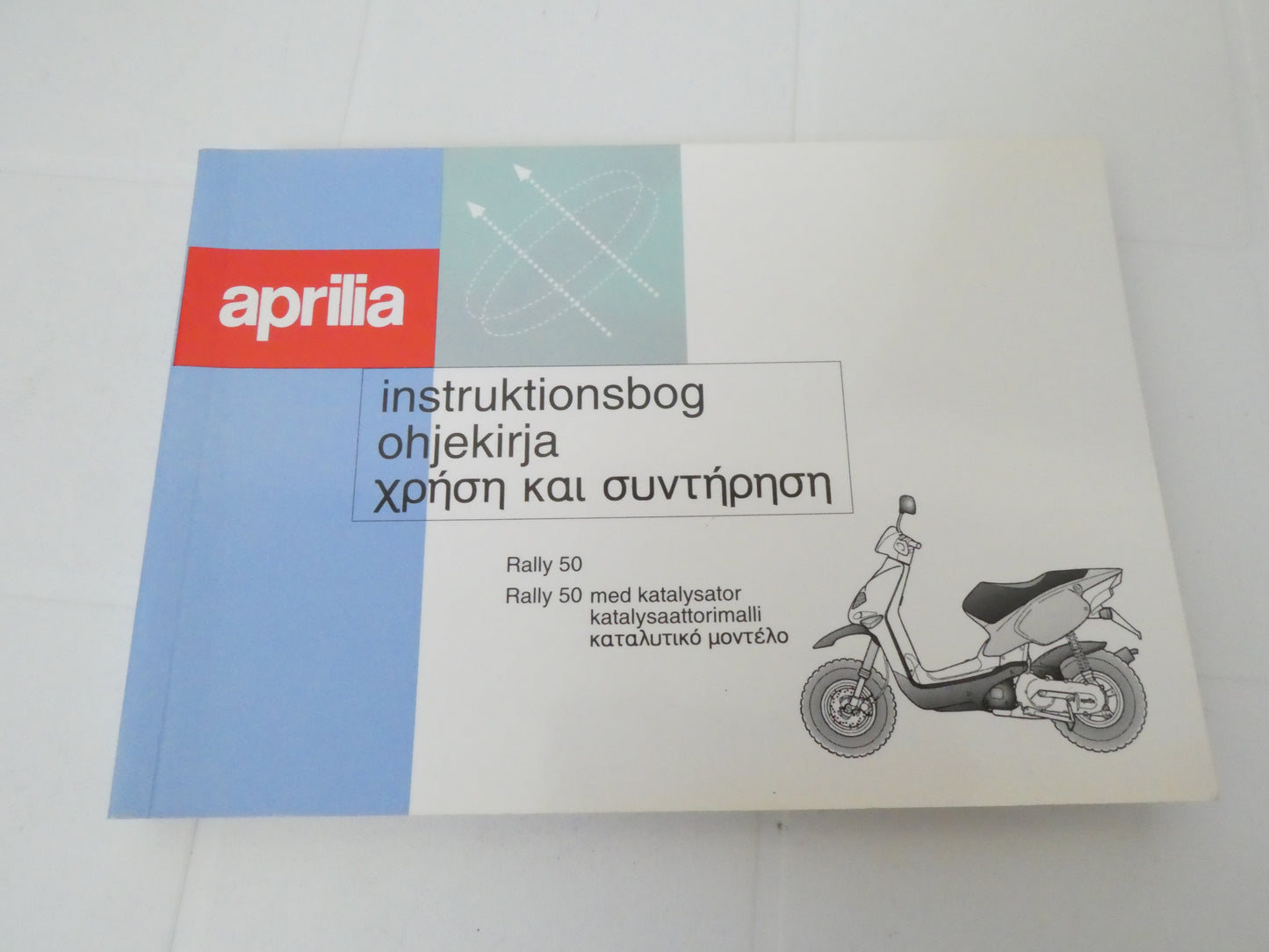 Per Aprilia rally 50 scooter moto manuale uso manutenzione instruktionsbog ohjekirja  danese greco finlandese  8201974