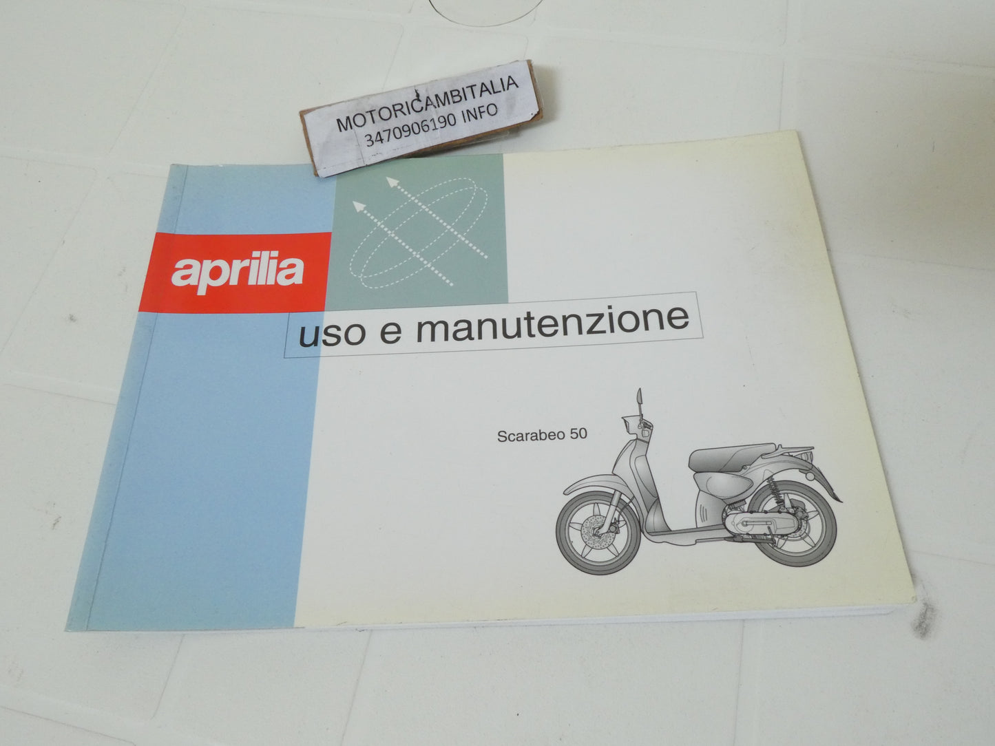 Per Aprilia scarabeo 50 libretto manuale uso manutenzione del proprietario scooter con motore minarelli 8202113