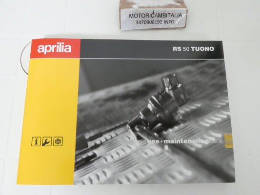 per Aprilia rs 50 tuono libretto manuale uso manutenzione del proprietario moto usage et entretien betriebsanleitung 8202371