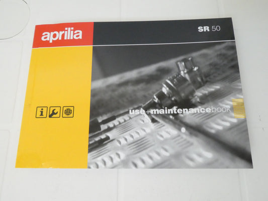 Aprilia sr 50 libretto manuale uso manutenzione del proprietario scooter  usage et entretien betriebsanleitung 8202336