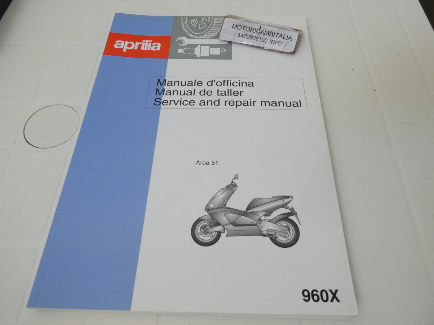 per Aprilia Aera 51 manuale d'officina manual de taller service and repair manual scooter  960x