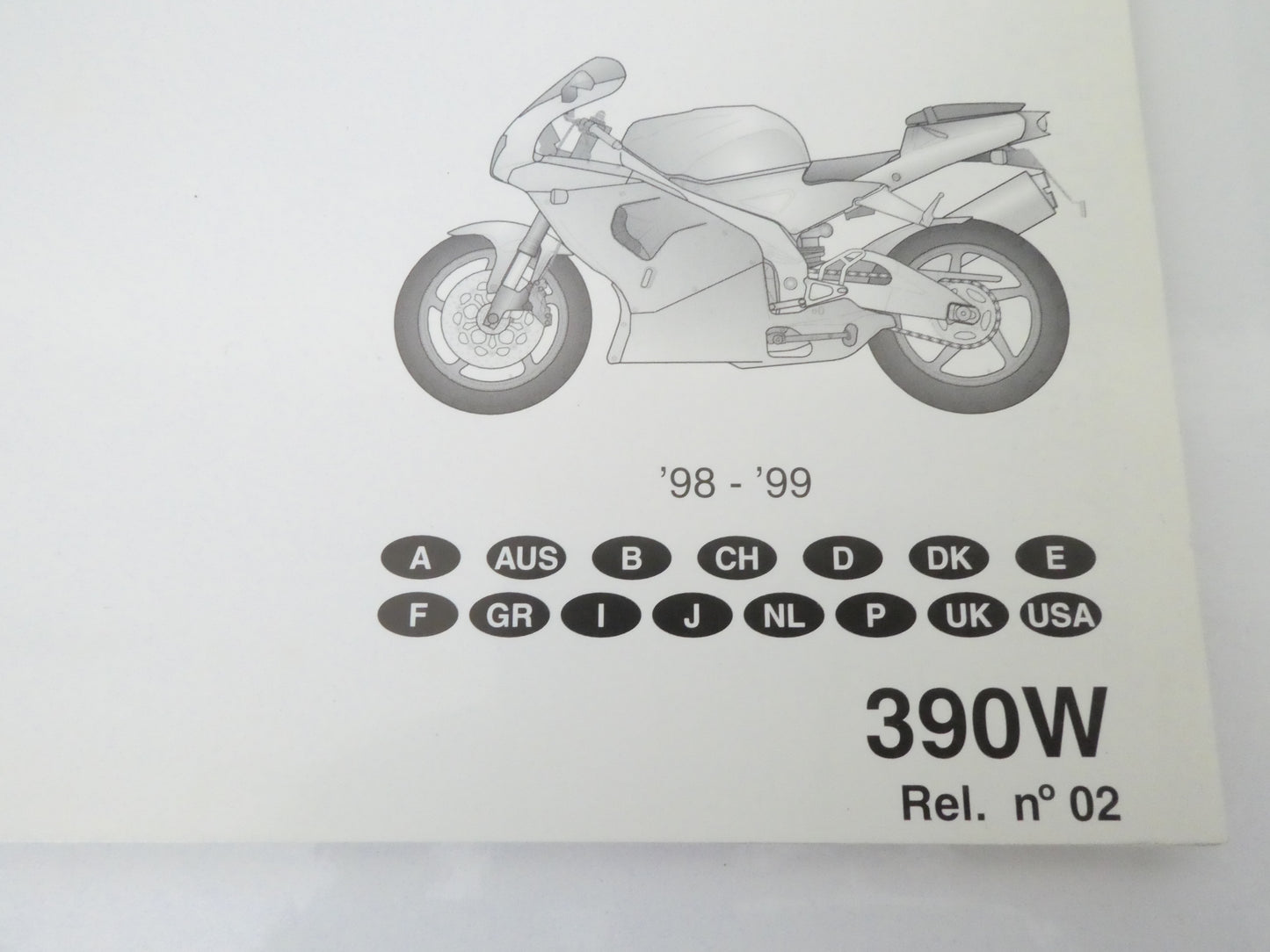 Per Aprilia rsv 1000 schedario catalogo parti ricambio spare parts catalogue moto