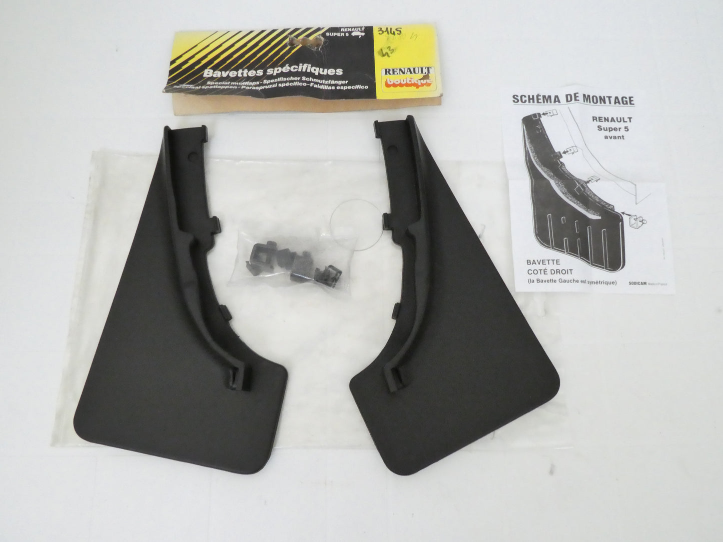 per renault super 5 paraspruzzi anteriori bavettes avant schmutzfanger mudflaps front