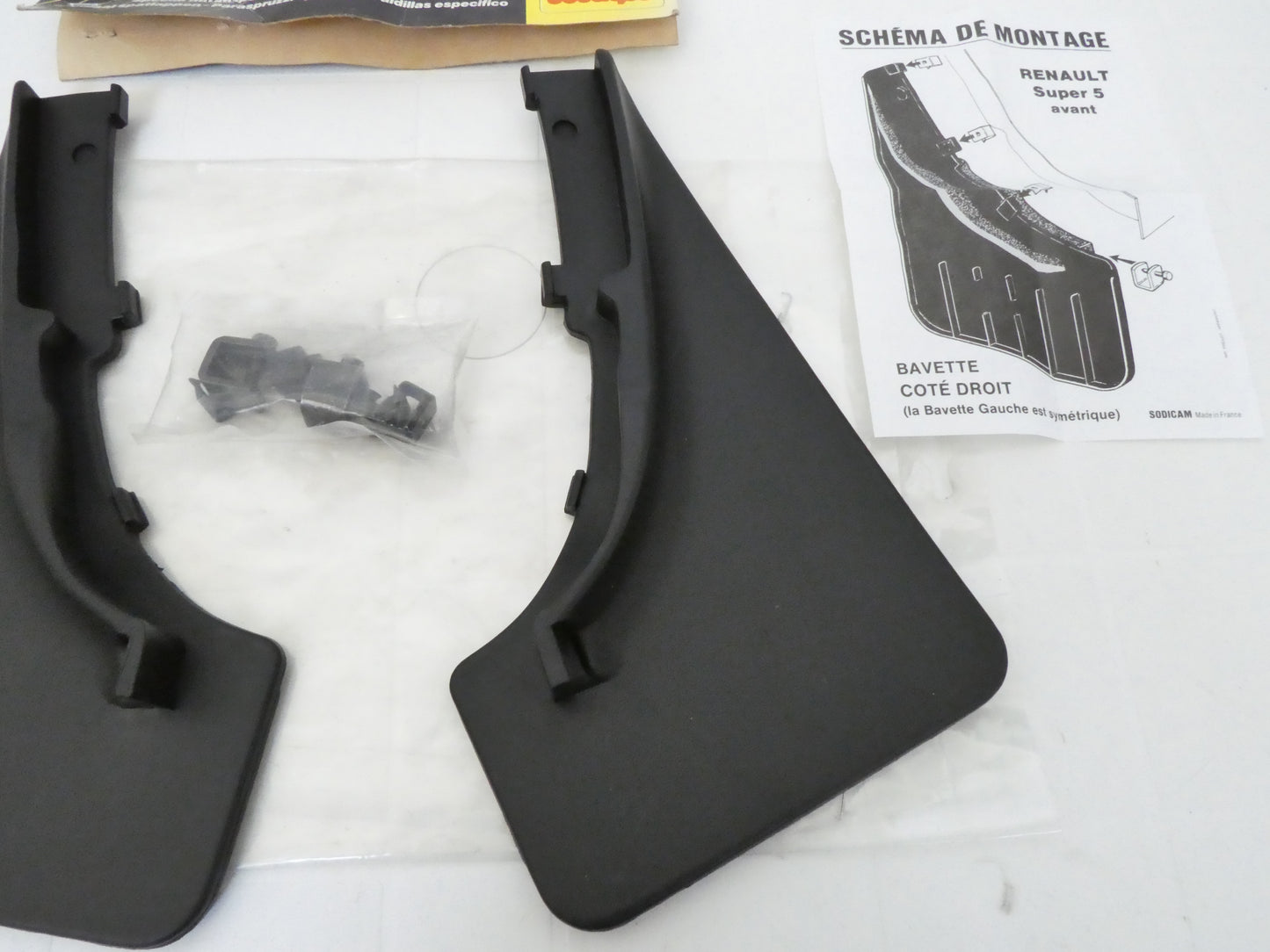 per renault super 5 paraspruzzi anteriori bavettes avant schmutzfanger mudflaps front