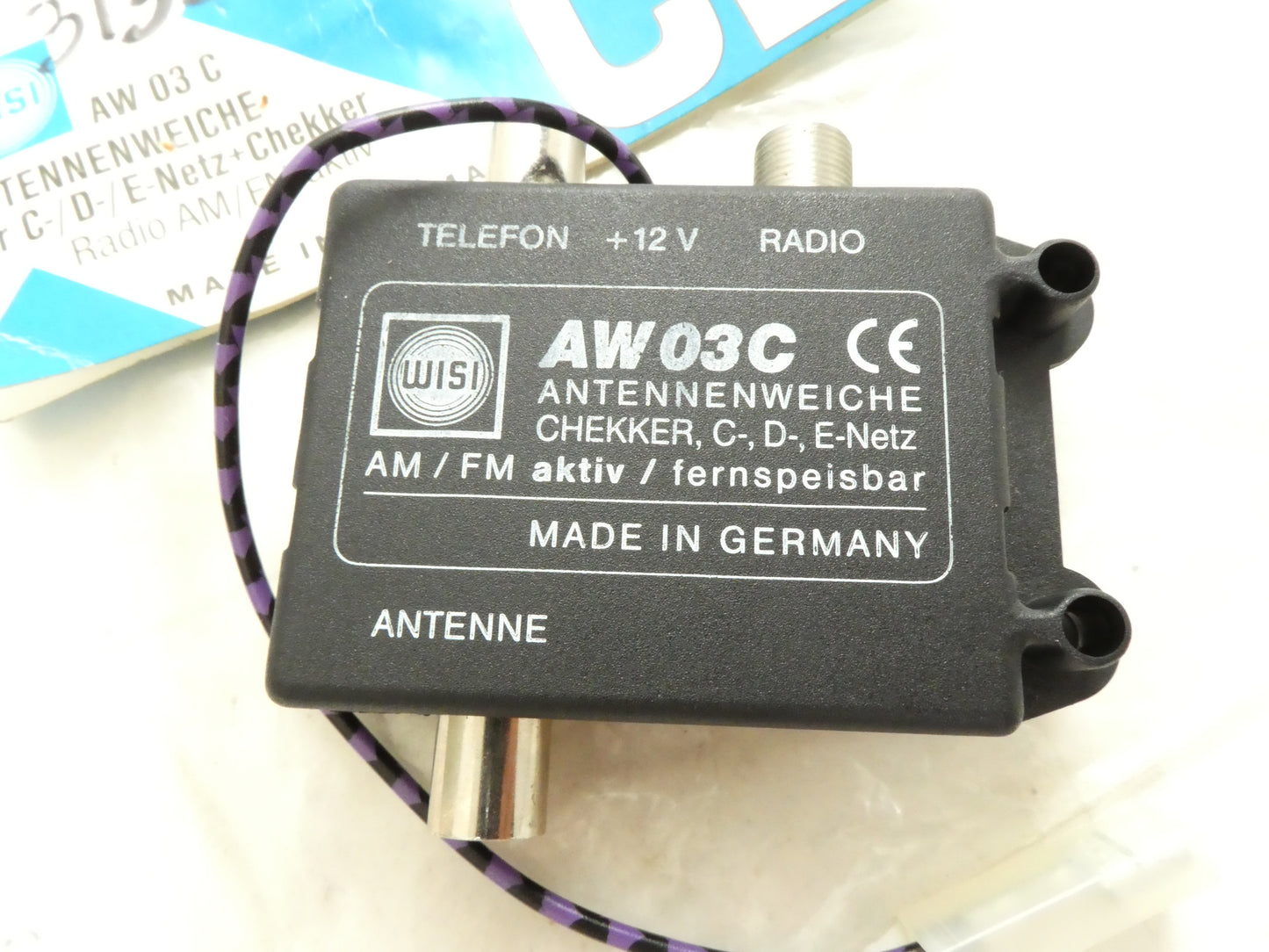 Per Auto camion antenna radio diplexer aw03c am fm gsm coupleur antennenweiche chekker WISI MADE IN GERMANI