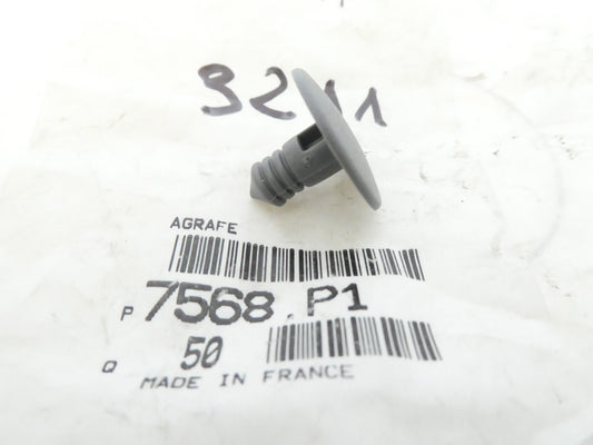 per peugeot citroen auto tappo clip fissaggio grigio plug cap agrafe grey 7568.P1