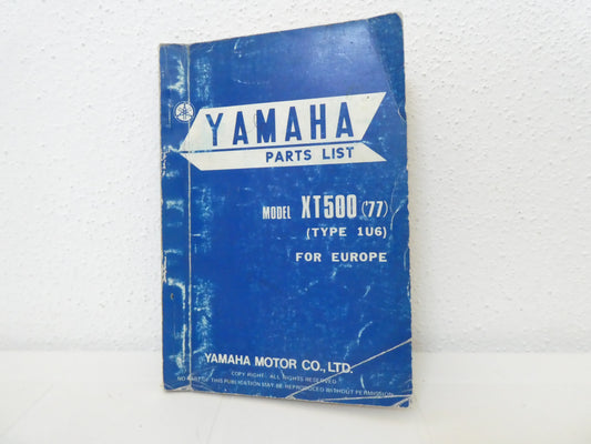 Per Yamaha xt 500 1u6 1977 moto manual parts schematic manuale catalogo ricambi motore telaio