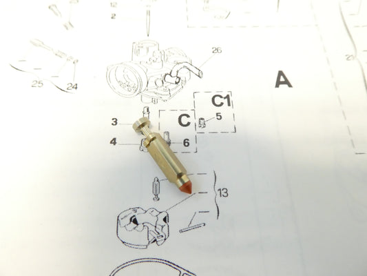 Per Dell'orto spillo conico spillino molleggiato testa triangolare Galleggiante Phva phvb phbn carburatore 11503