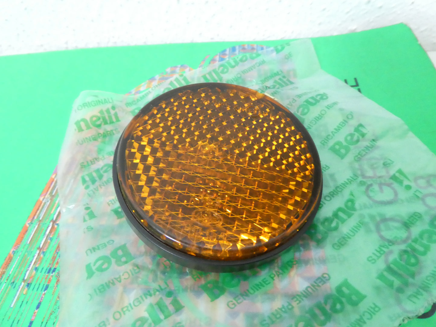 PER CEV 531 arancione reflector lens catadiottro scooter moto catarifrangente mm 60