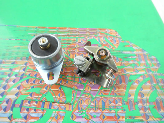 Per Peugeot 103 kit Condensatore puntine contatti accensione volano condenser Zündkontakte flywheel contact point moped