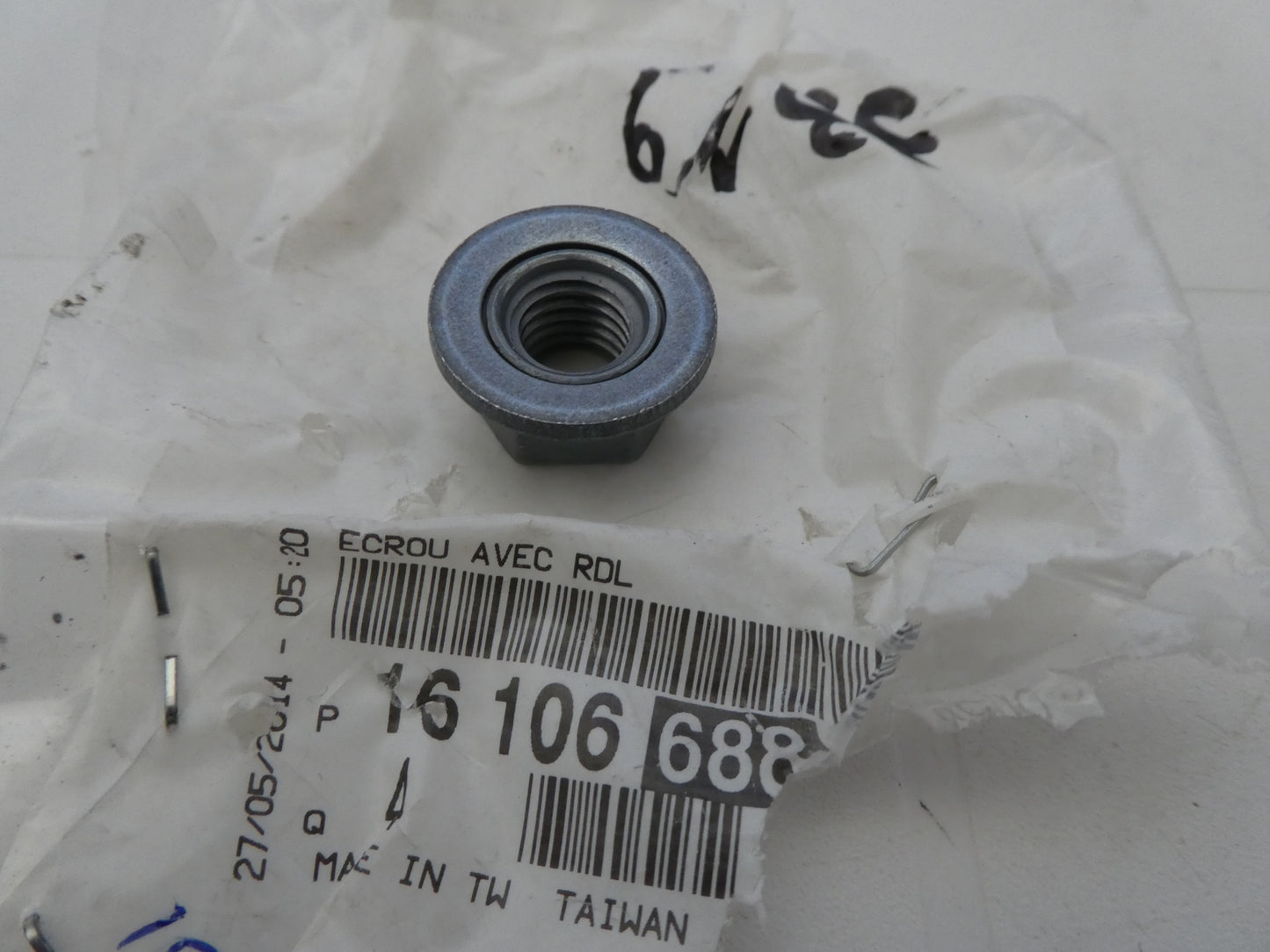 per auto peugeot citroen dado rondellato bullone ecrou nut washer 16106688