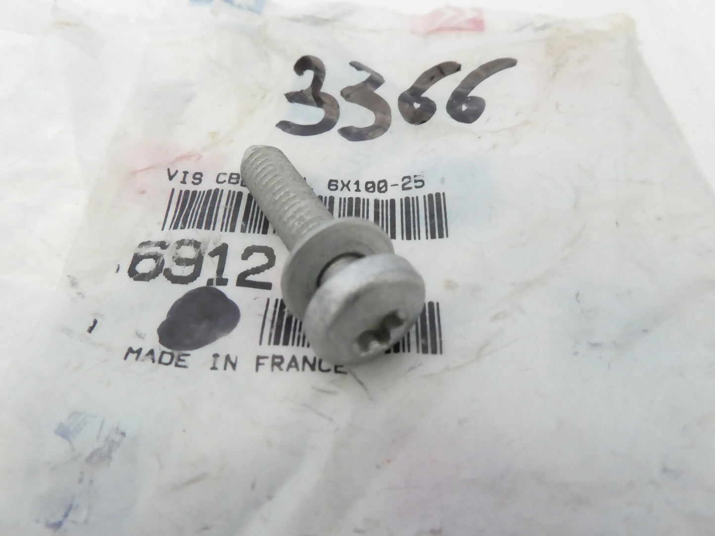 per auto  peugeot citroen vite screw vis cblx rdl torx 6 x 25 1,00 6912h9