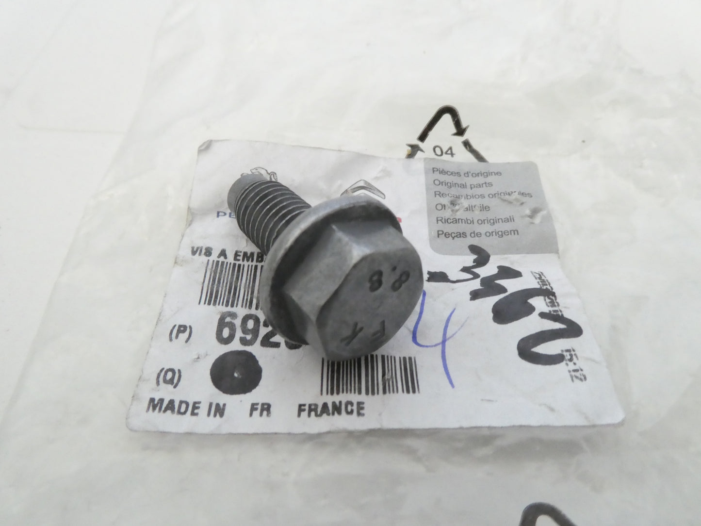 per auto peugeot citroen 6925G4 vite tubo aria condizionata screw tube 10 X 25 1,50