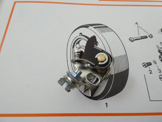 Per Zem 10380n franco Morini s5 volano contatti Puntine accensione contact point flywhell minibike