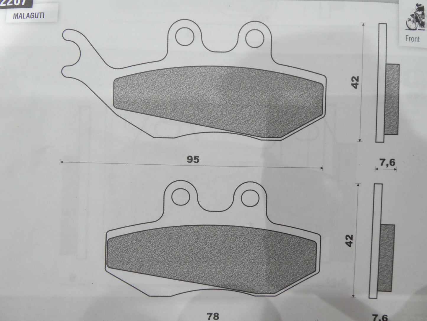 Per beta alp 125 4t 2005 2006 pastiglie pastiglia freno freni anteriore pads front moto