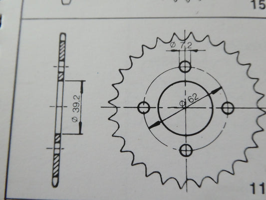 Per tomos A3 automatic corona per catena z38 sprocket chain moped