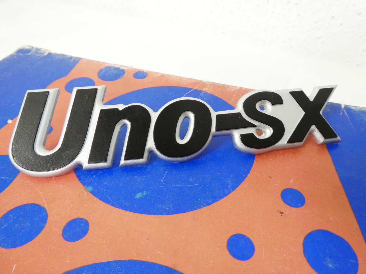 Per Fiat auto uno sx badge auto targhetta stemma emblem car unosx plate fregio