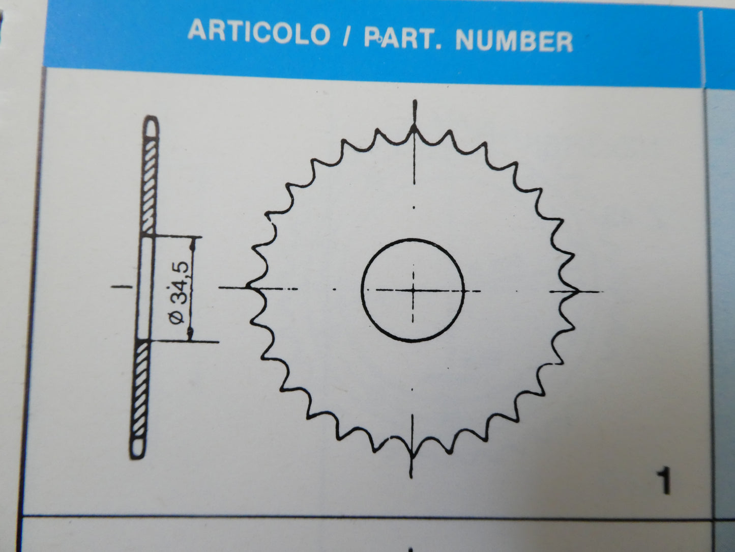 corona semilavorata per catena z32 sprocket chain moped motorino passo 1/2x3/16