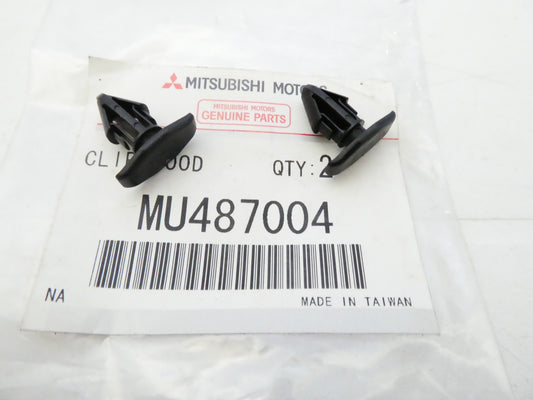 per auto mitsubishi coppia clip cofano pair clip hood mu487004