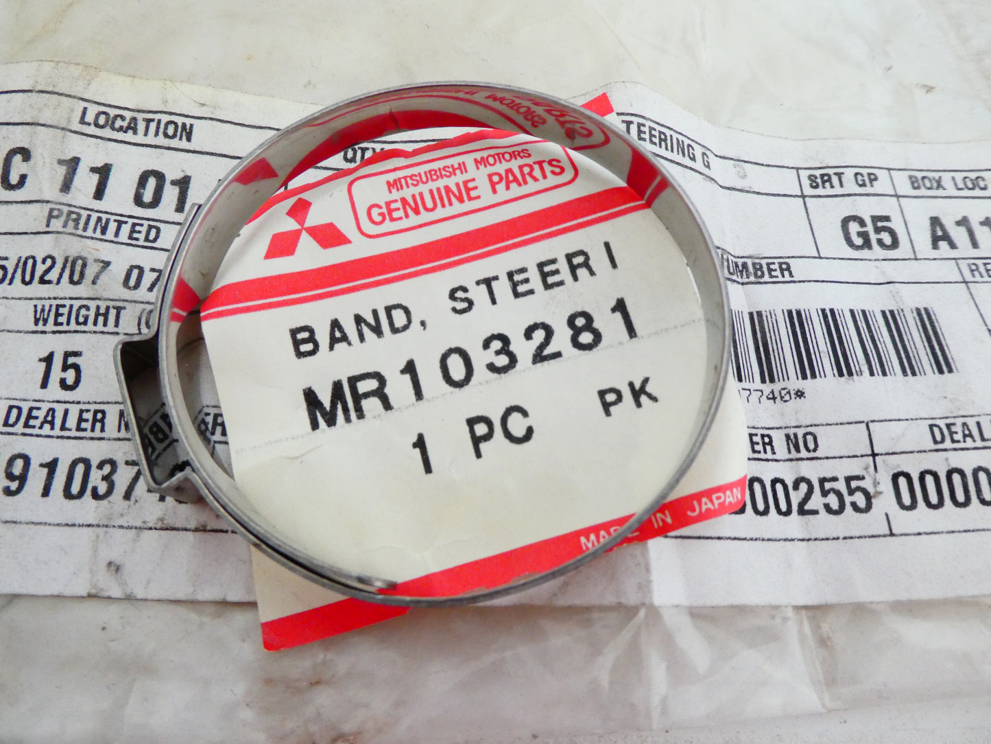 per auto mitsubishi fascetta metallo sterzo parapolvere band steering mr103281