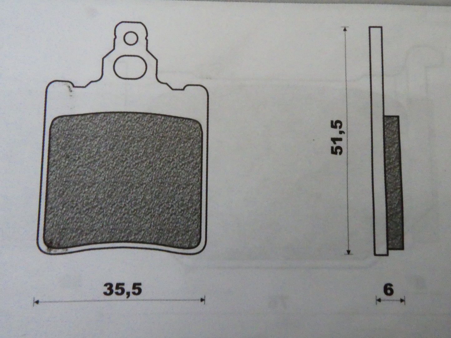 per aprilia et50 1987  pastiglie disco freno posteriore brake pads rear disc