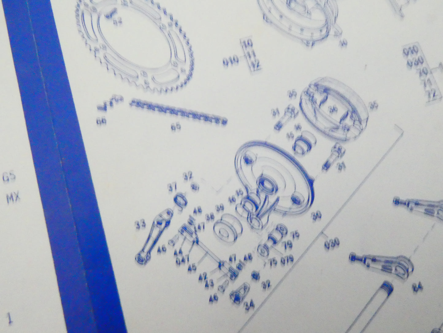 Per Ktm 125 mx mxc gs gsxc 1985 moto poster parti ricambio spare part ciclistica enduro cross telaio