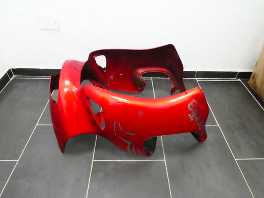 Per Aprilia Pegaso 650 ie 2004 carena frontale cupolino rosso front fairing red 8168296