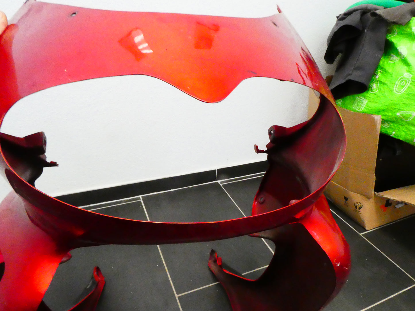 Per Aprilia Pegaso 650 ie 2004 carena frontale cupolino rosso front fairing red 8168296