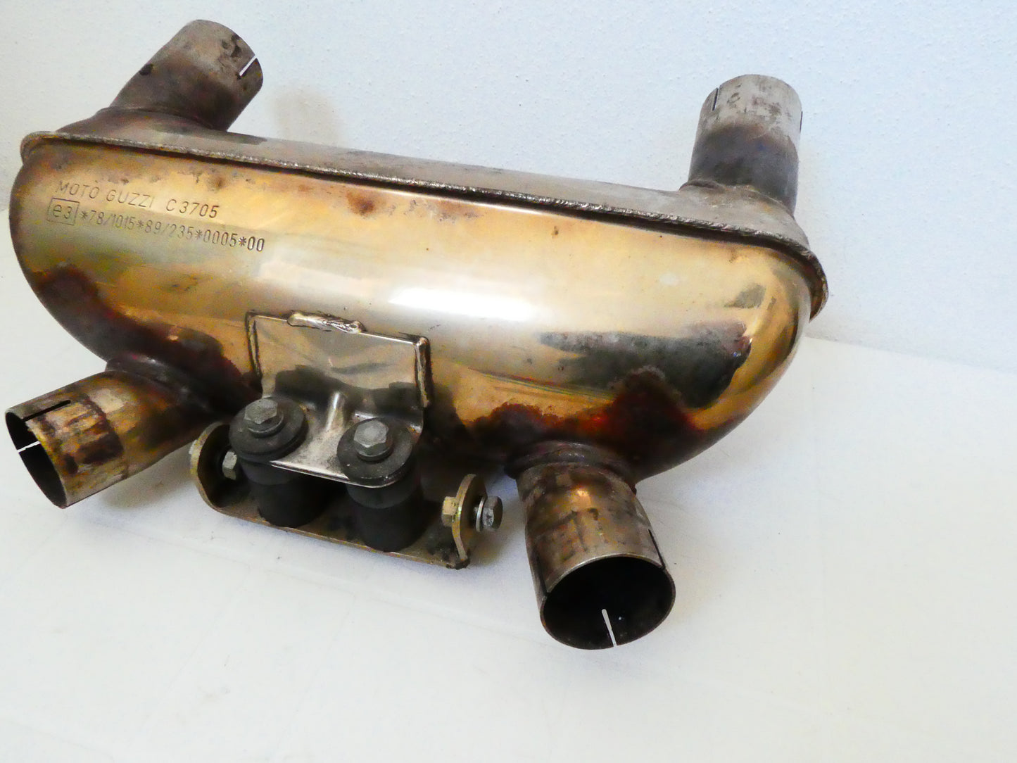 per moto guzzi 1100 sport daytona v10 centauro scatola espansione marmitta exhaust box exspansion gu37123905 c3705