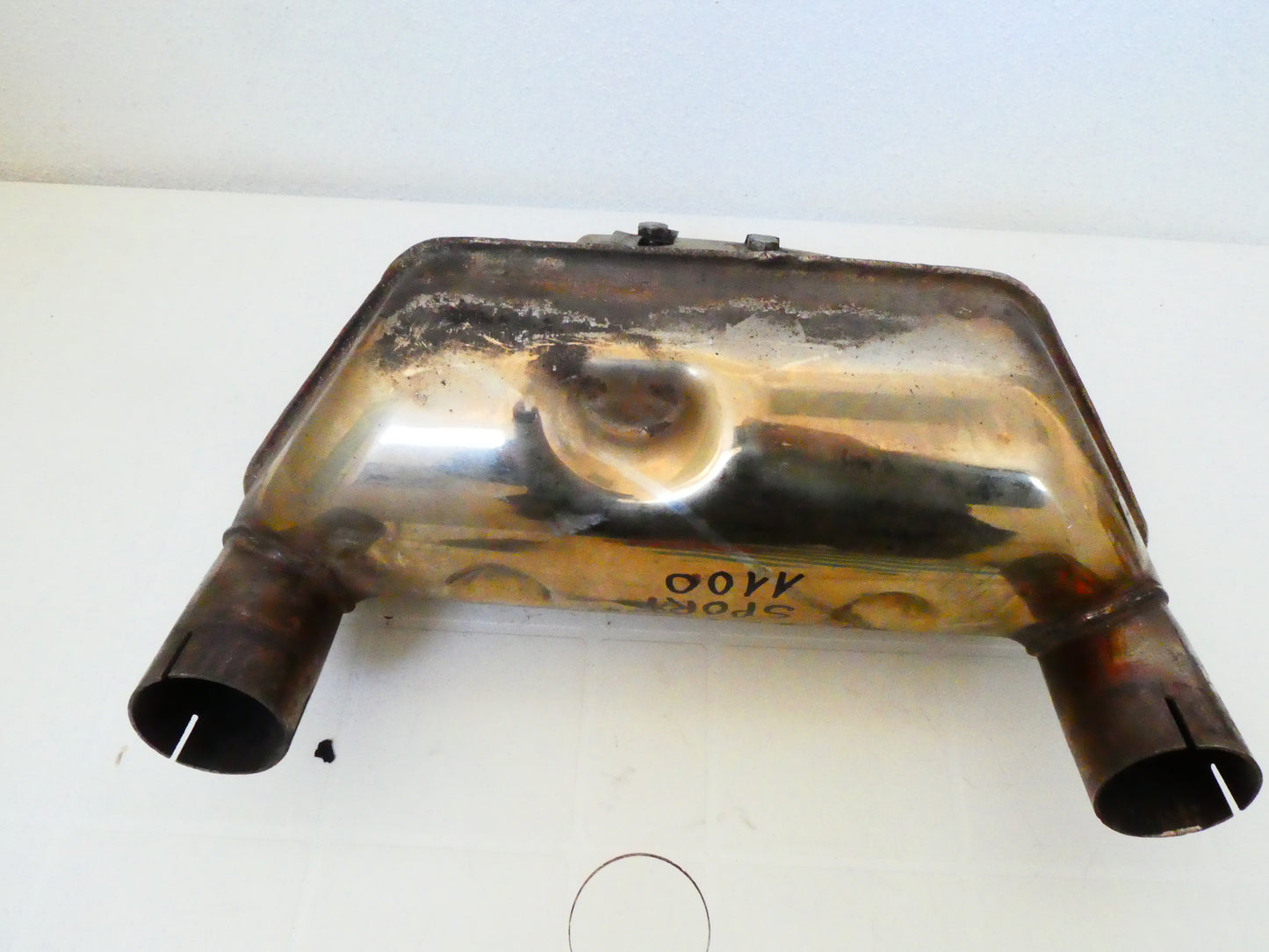 per moto guzzi 1100 sport daytona v10 centauro scatola espansione marmitta exhaust box exspansion gu37123905 c3705