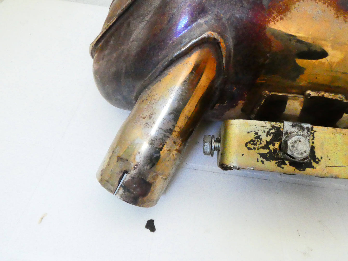 per moto guzzi 1100 sport daytona v10 centauro scatola espansione marmitta exhaust box exspansion gu37123905 c3705