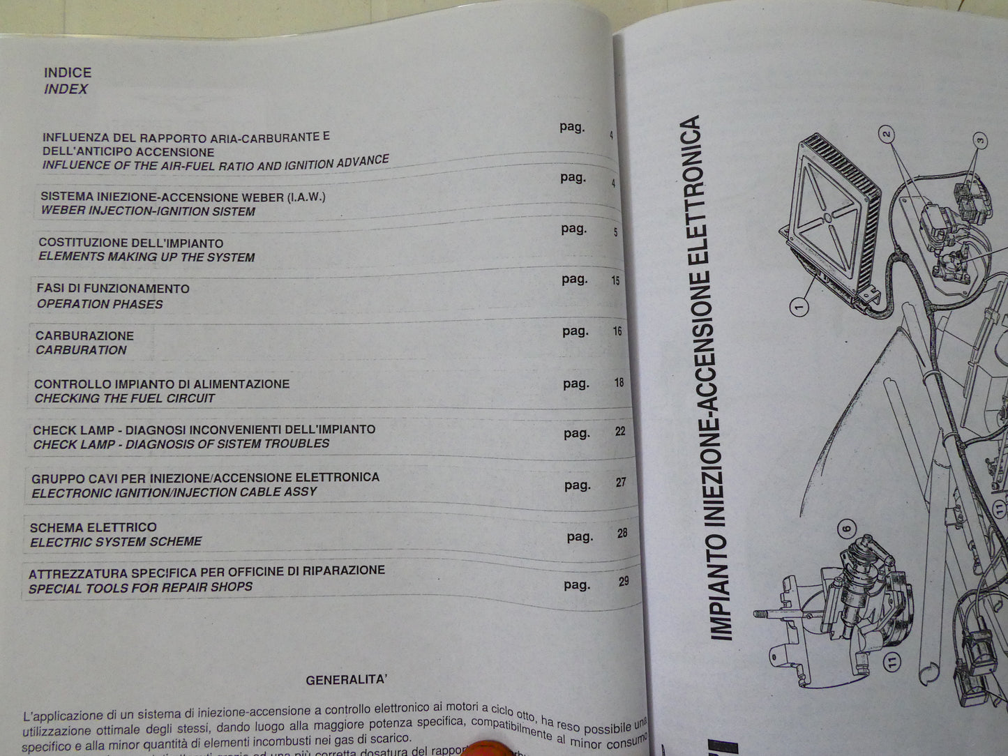 Manuale officina per Moto guzzi iniezione accensione elettronica electronic ignition injection workshop manual  stampa cartacea