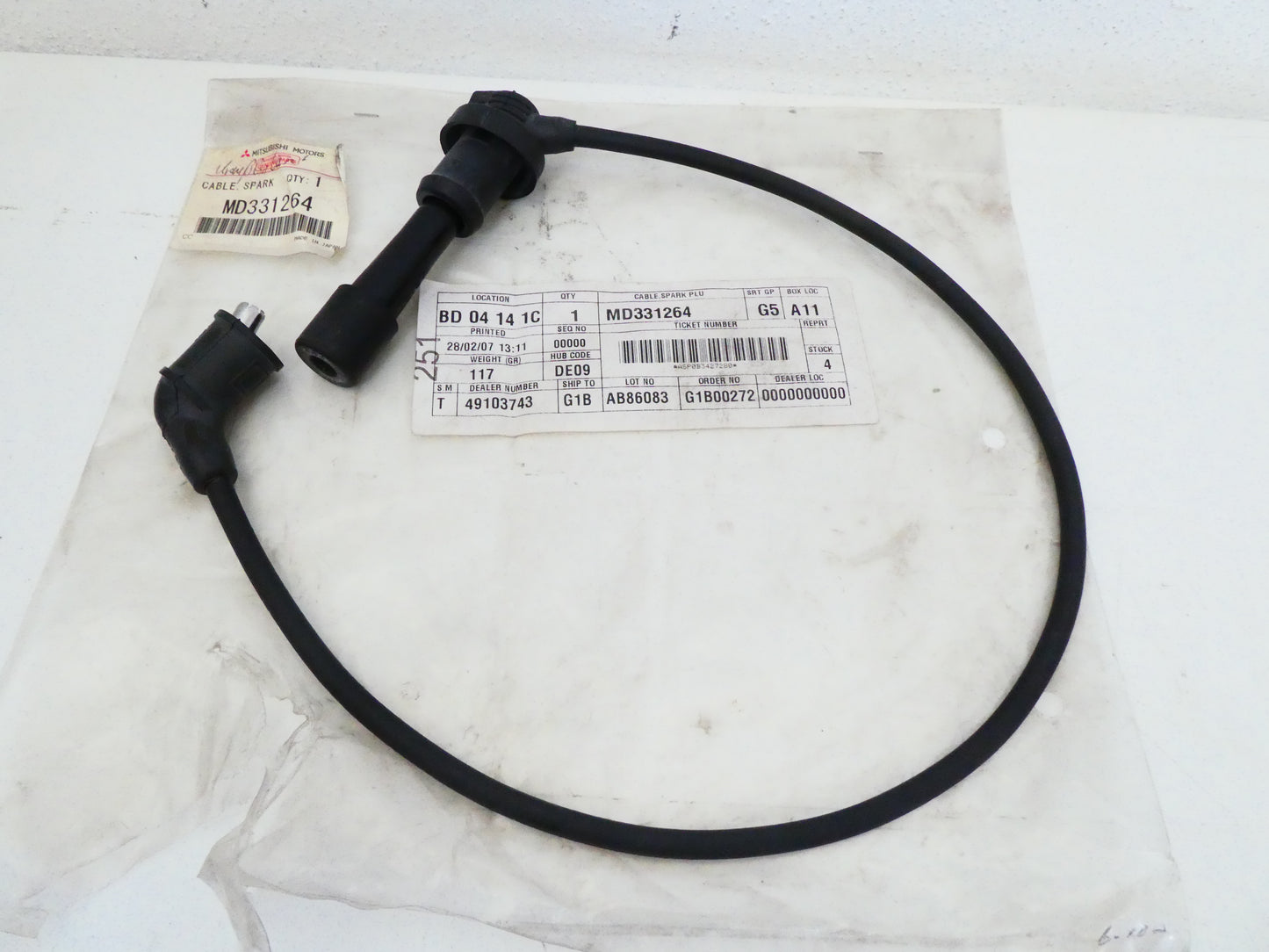 per auto mitsubishi galant lancer mirage emeraude eterna cavo candela 4 cable spark plug 4 md331264