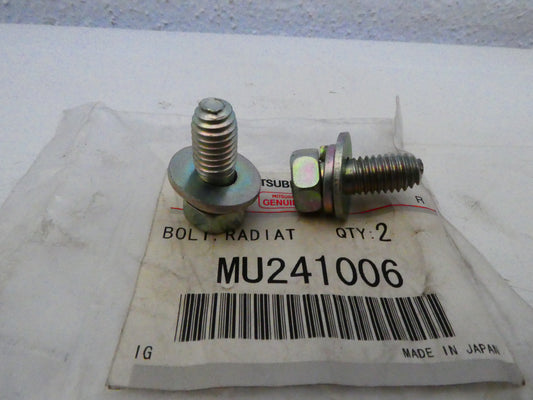 per auto mitsubishi coppia rondellata vite bullone radiatore  pair bolt screw 8 x 20 mu241006